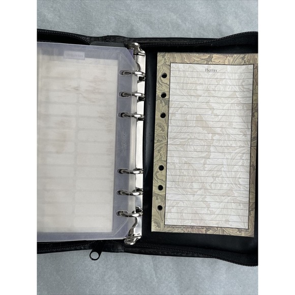 Day Runner Regency Planner Zip Around + Full Wallet Black 1999 Inserts Vintage - Picture 10 of 13